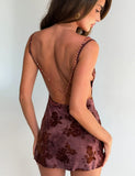 SPARROW MINI DRESS CHOCOLATE BURNOUT