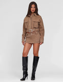 ZELIE JACKET NEUTRAL SANDBLAST WASHED TAN