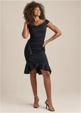 Ruffle Detail Dress Black
