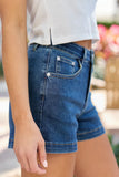Come As You Are Dark Wash Relaxed Fit Denim Shorts