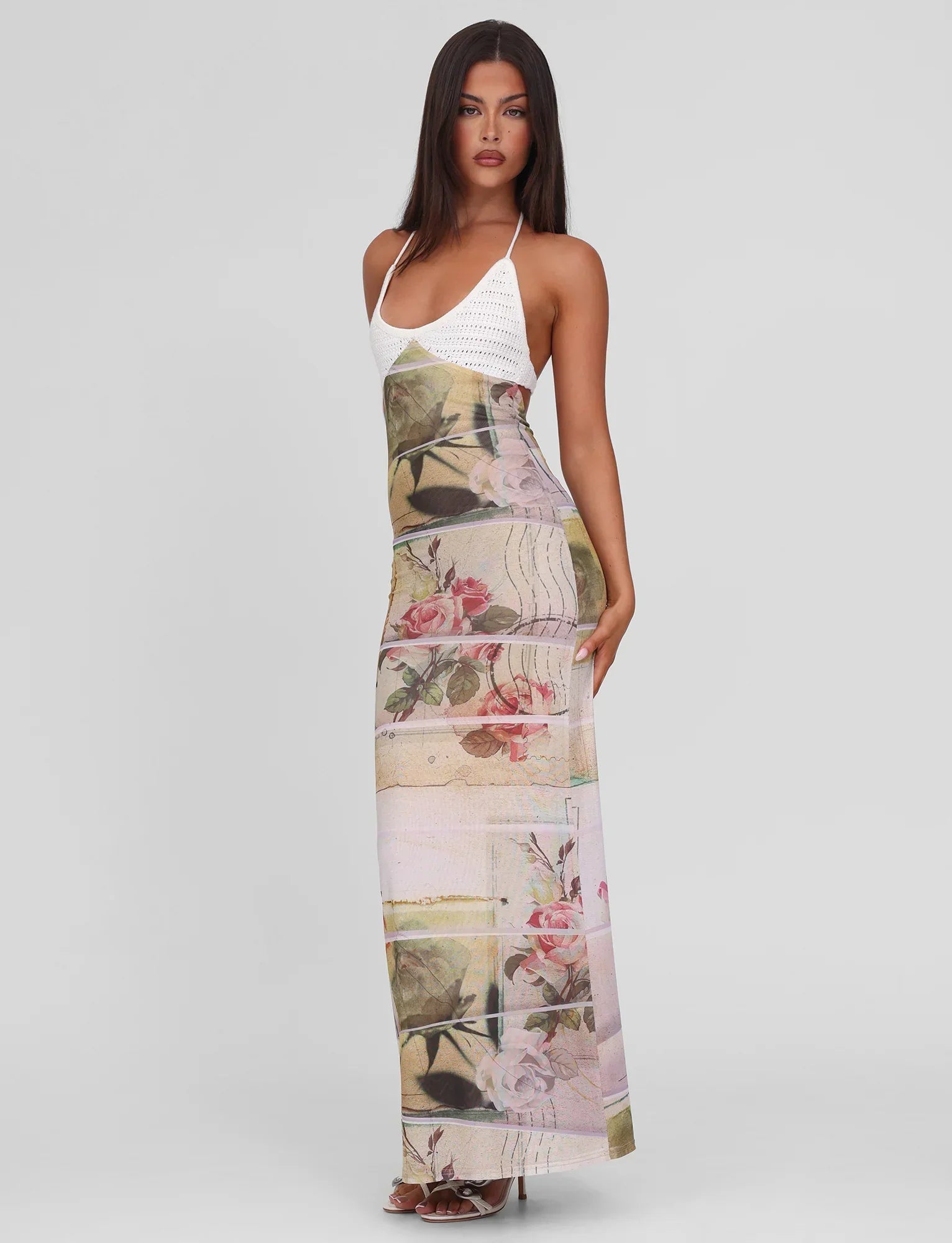 TILLEY MAXI DRESS ROSE POSTCARD