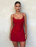 OCTAVIA DRESS RED CHERRY RED