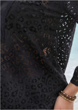 Lace Tunic Cover Up Jet Black