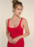 Sweater Dress With Shrug Red