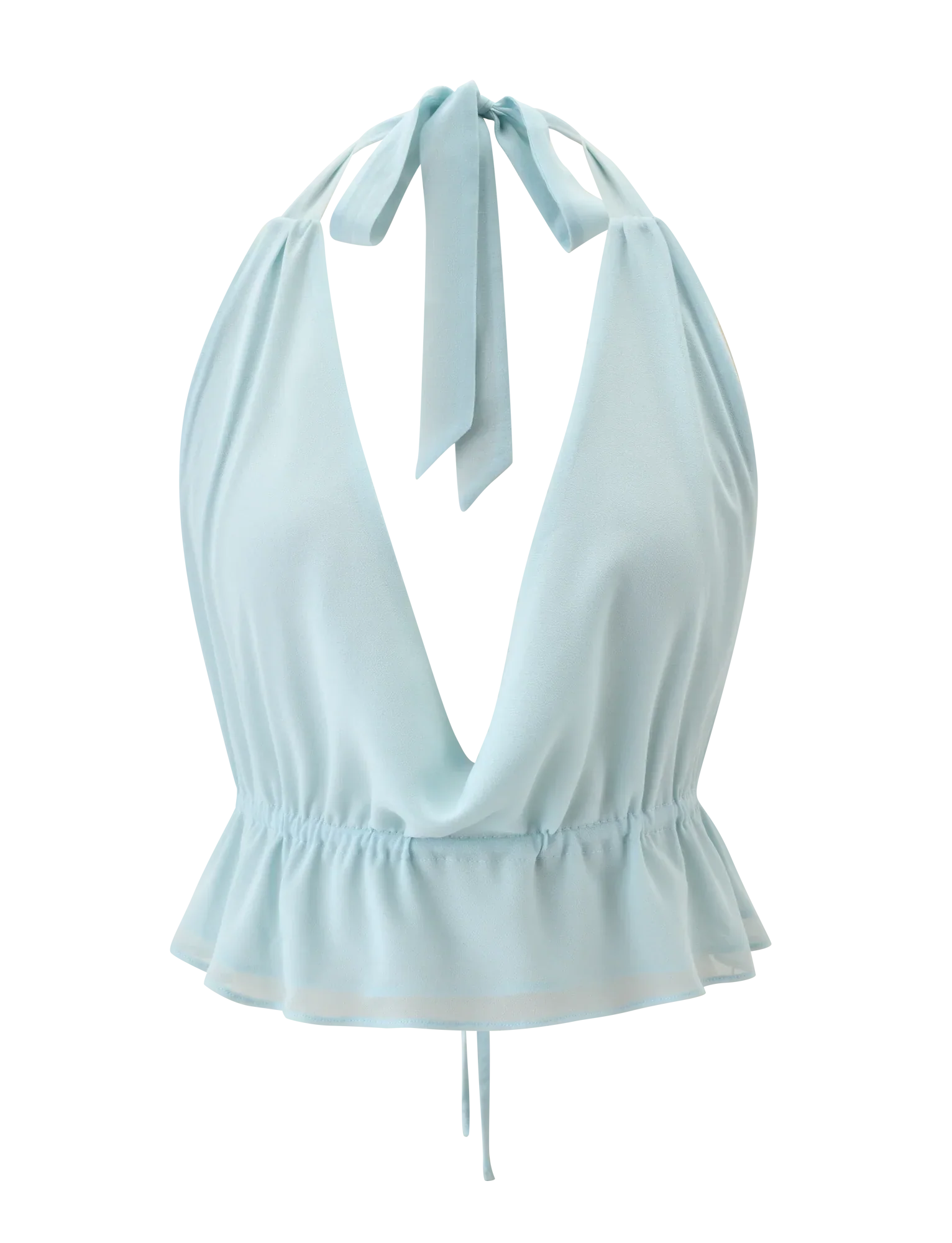 VEDA OPEN BACK COWL TOP SEAFOAM