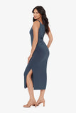 Maxi Shaping Dress in Slate Grey