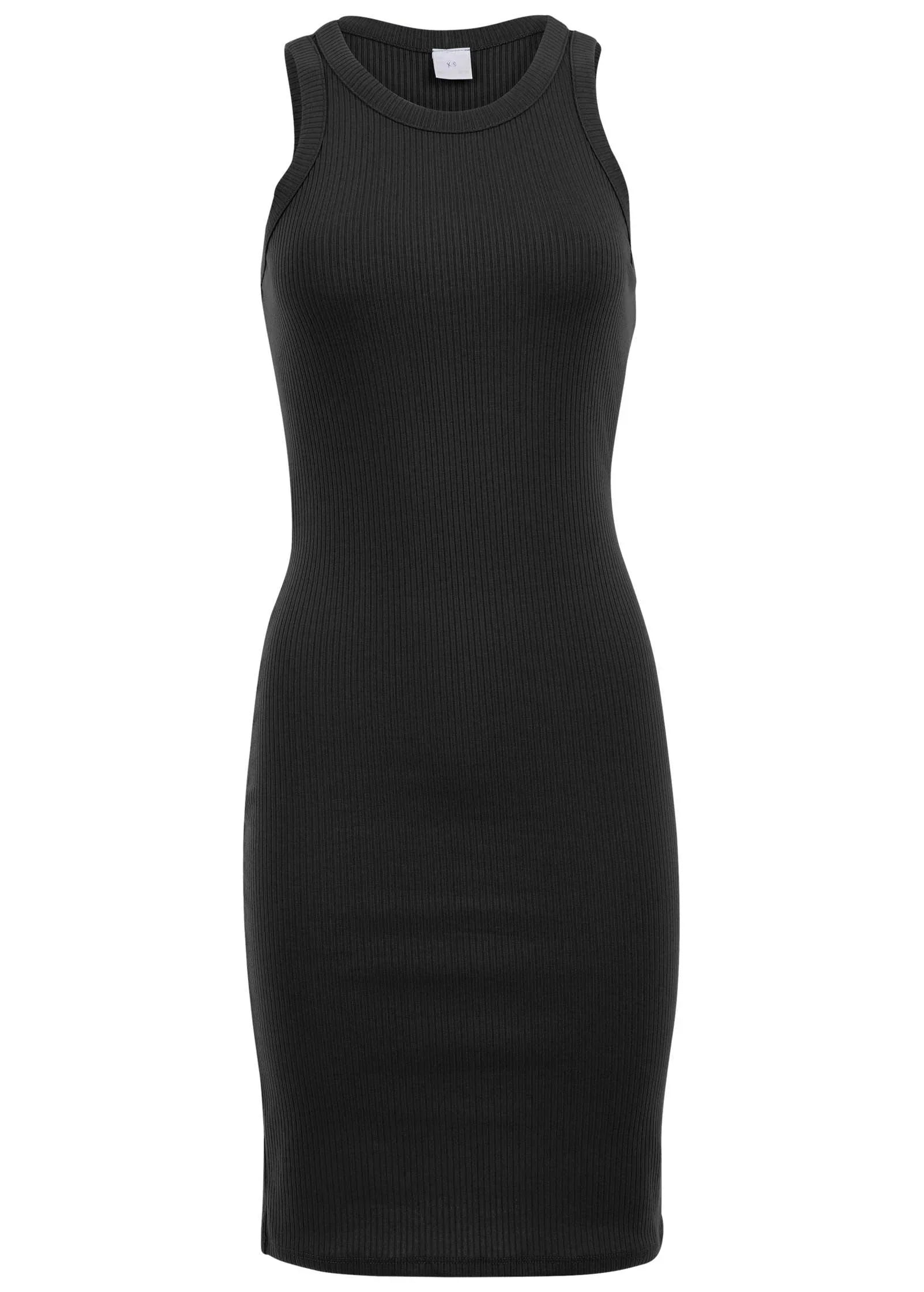Flexrib Mini Dress Jet Black