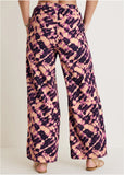 Linen Wide Leg Pants Desert Tie Dye