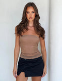 HARRIETT TUBE TOP TAN