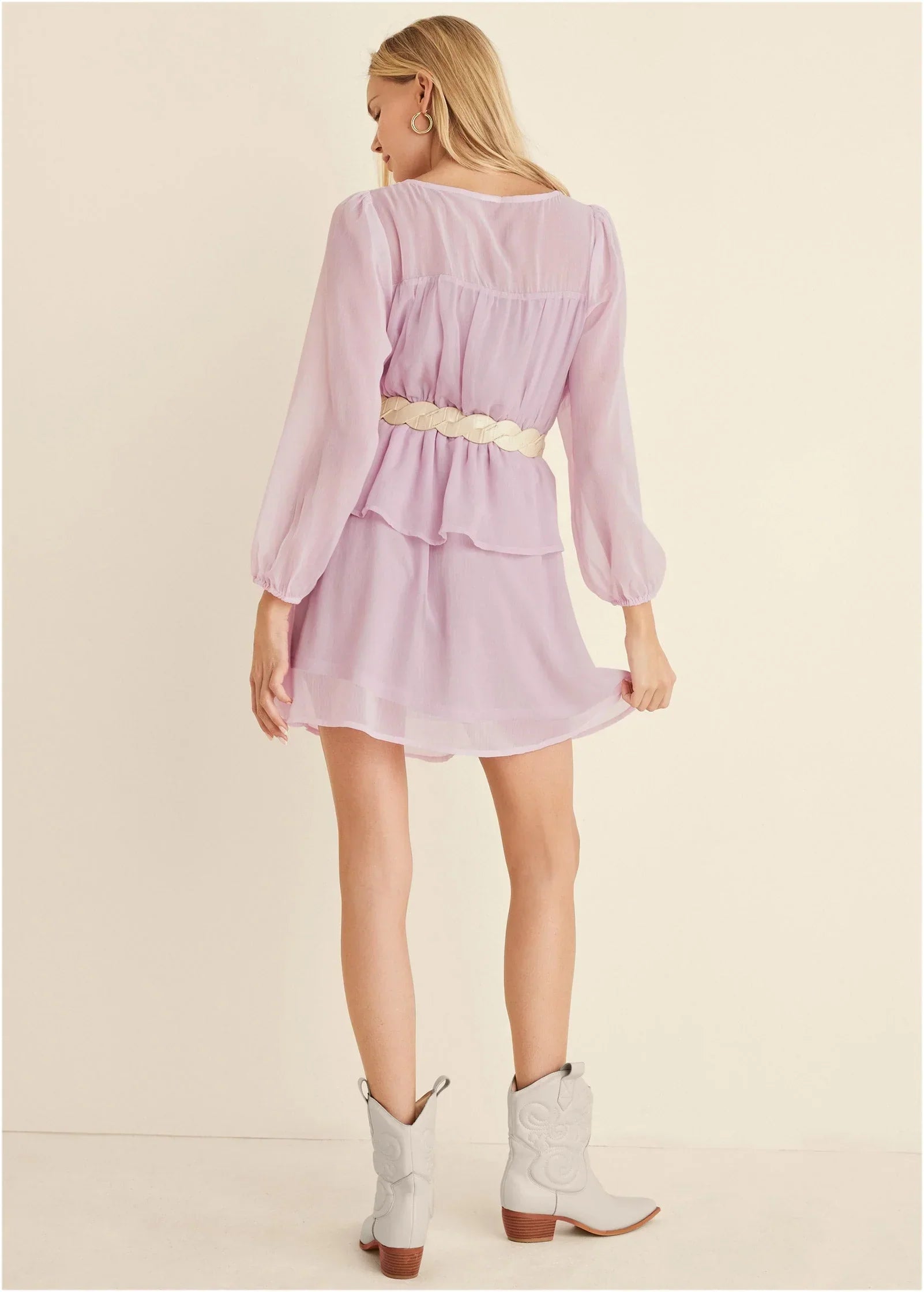 Sheer Beauty Mini Dress Lilac
