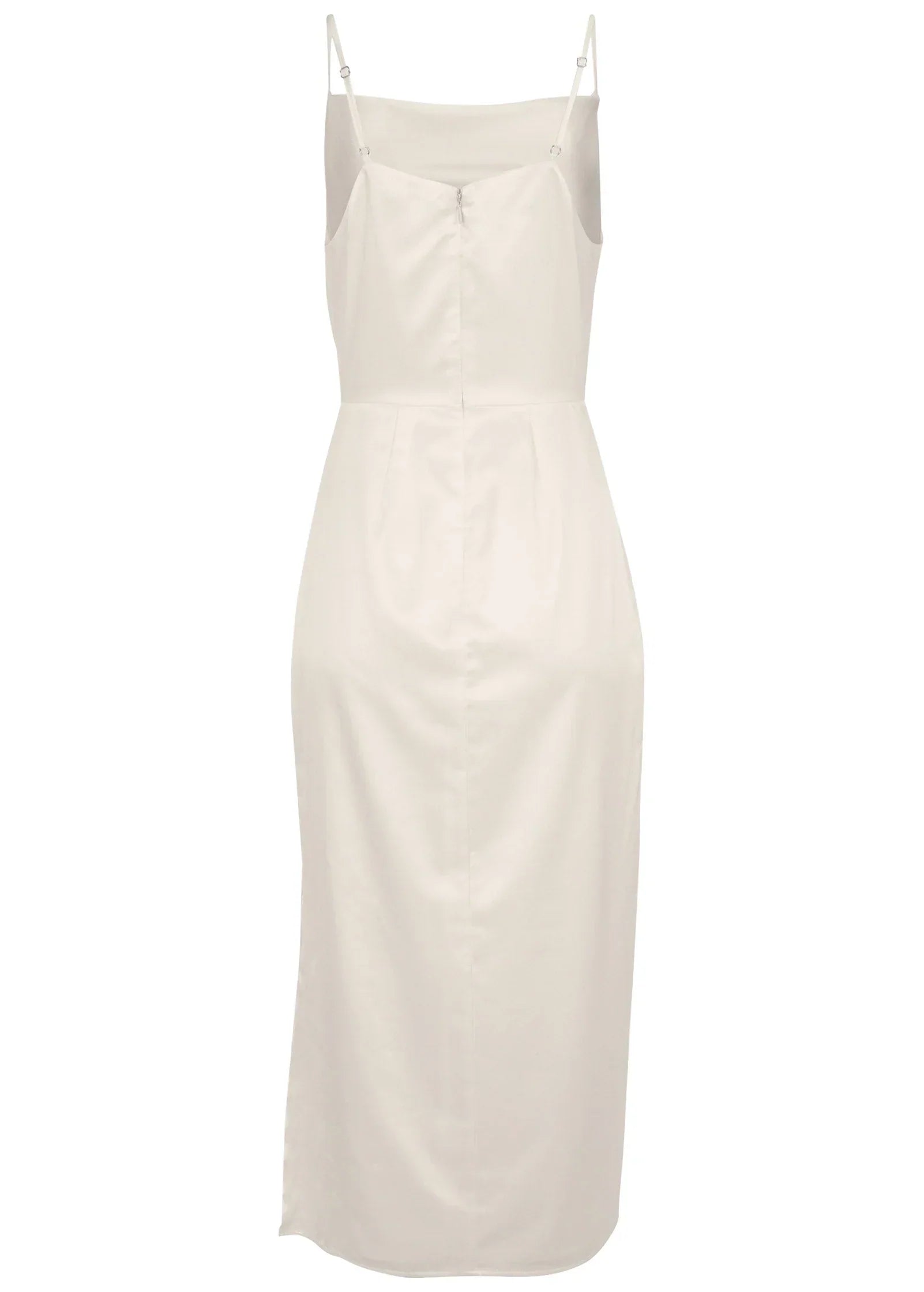 Cowl Neck Slip Dress Off White