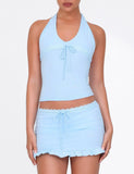 MELLIE HALTER TOP BLUE BABY BLUE