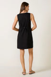 Posh Button Linen Dress