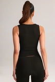 Modal Square Neck Top in Black
