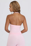 Halterneck Open Back Tank Top in Bloom