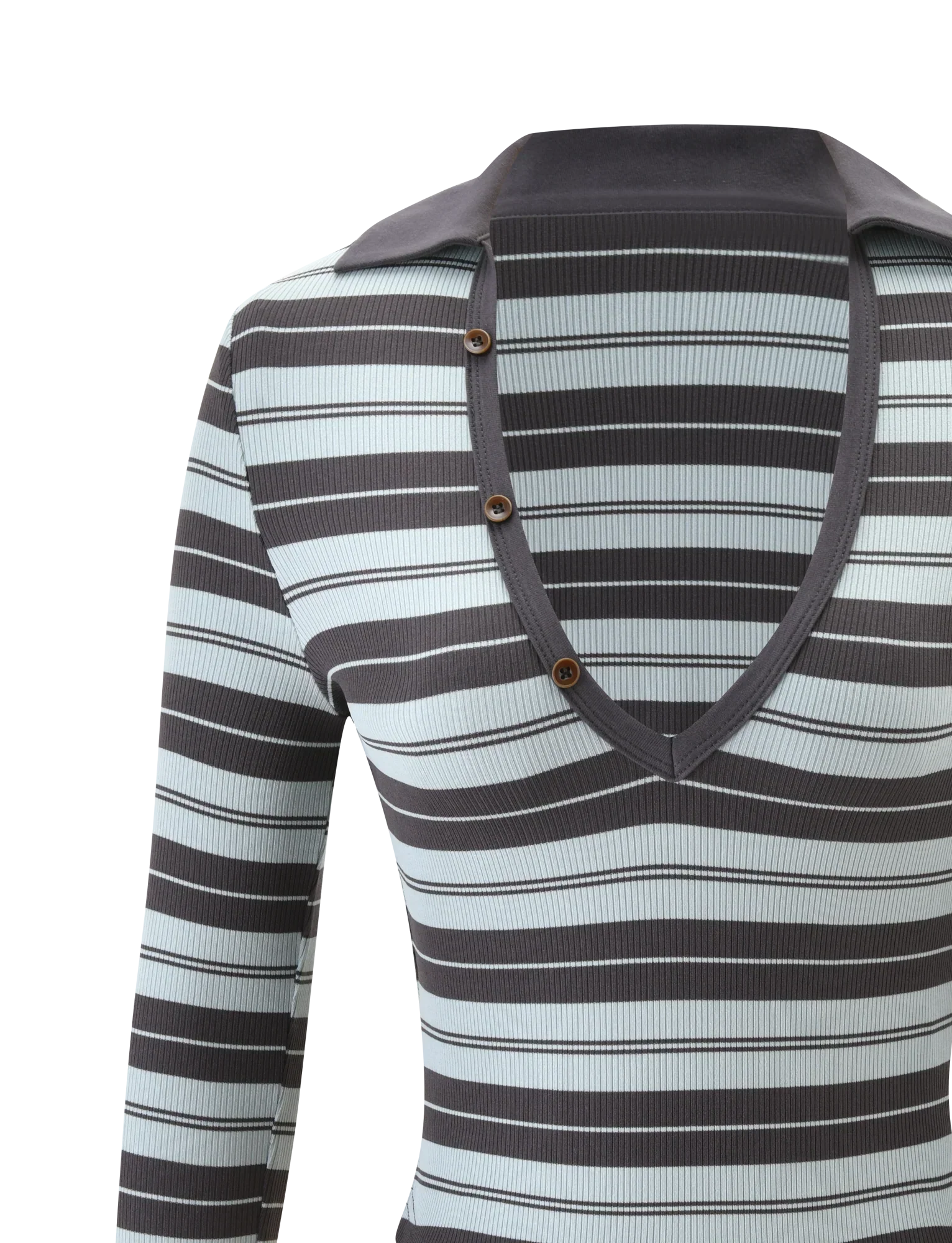 KAYDIN LONG SLEEVE TOP BLUE STRIPE