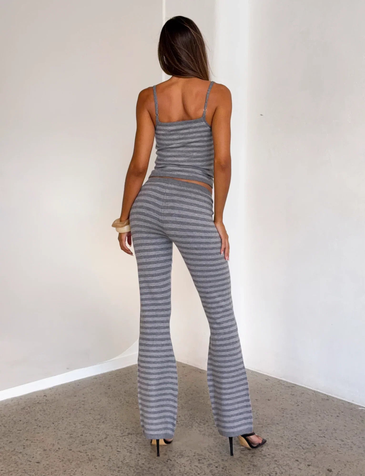 LEORA PANT GREY STRIPE
