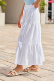 Be Yourself White Drawstring Eyelet Skirt