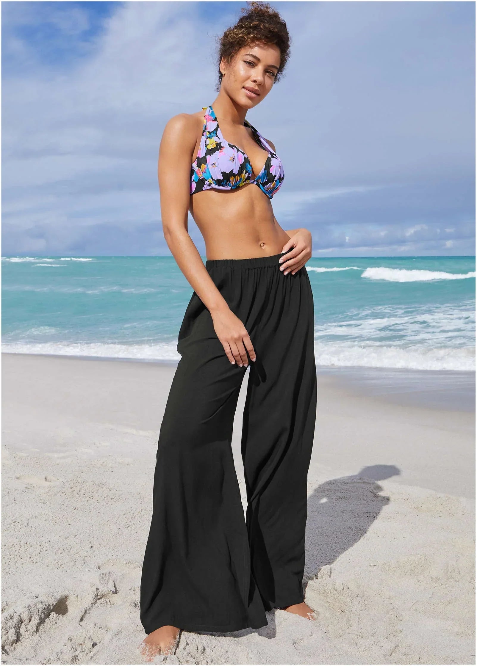 Palazzo Cover Up Pant Black Beauty