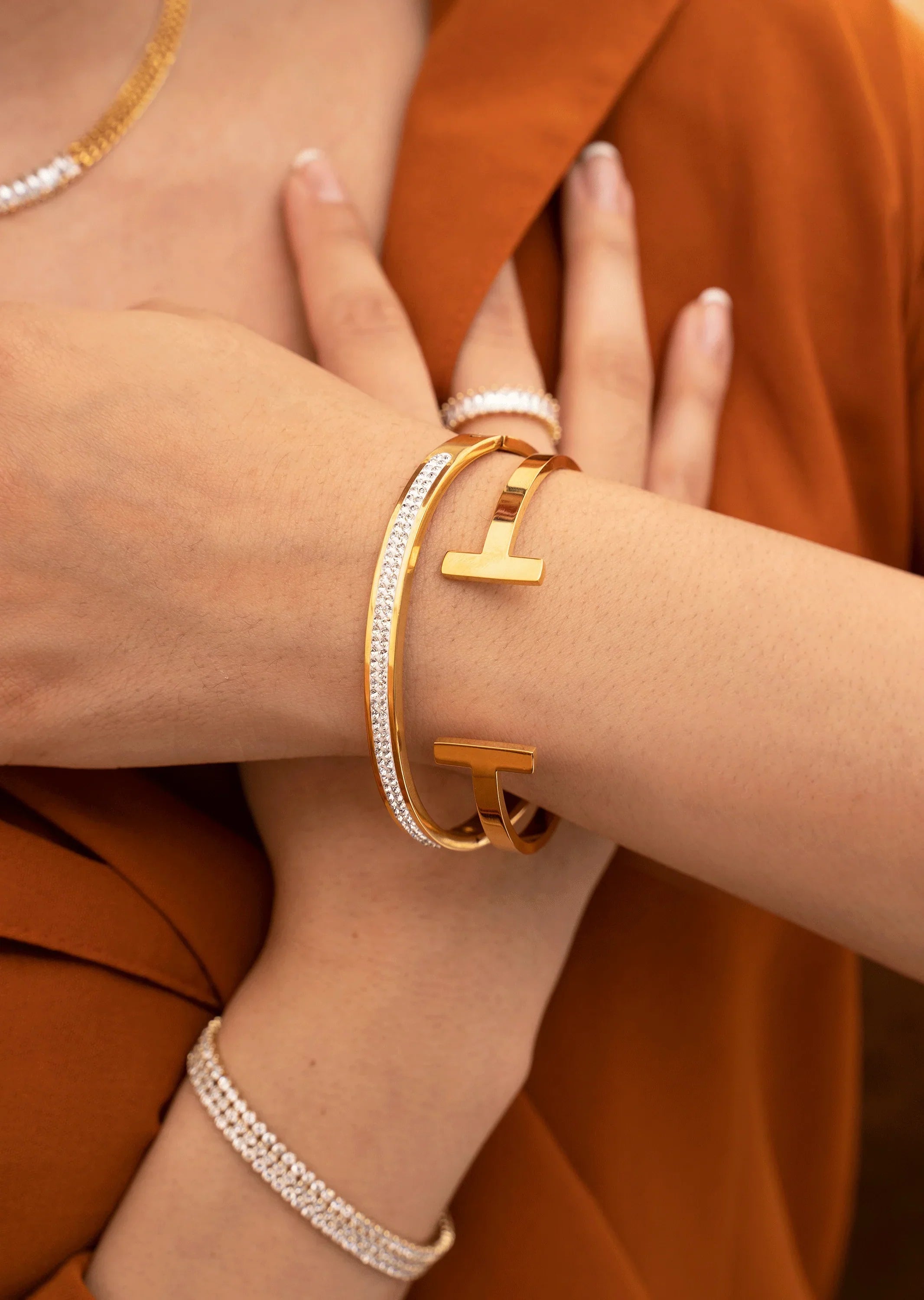 Cleo Gold Cuff Bracelet