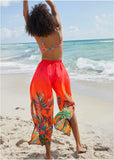 Palazzo Cover Up Pants Tropical Sunset Border