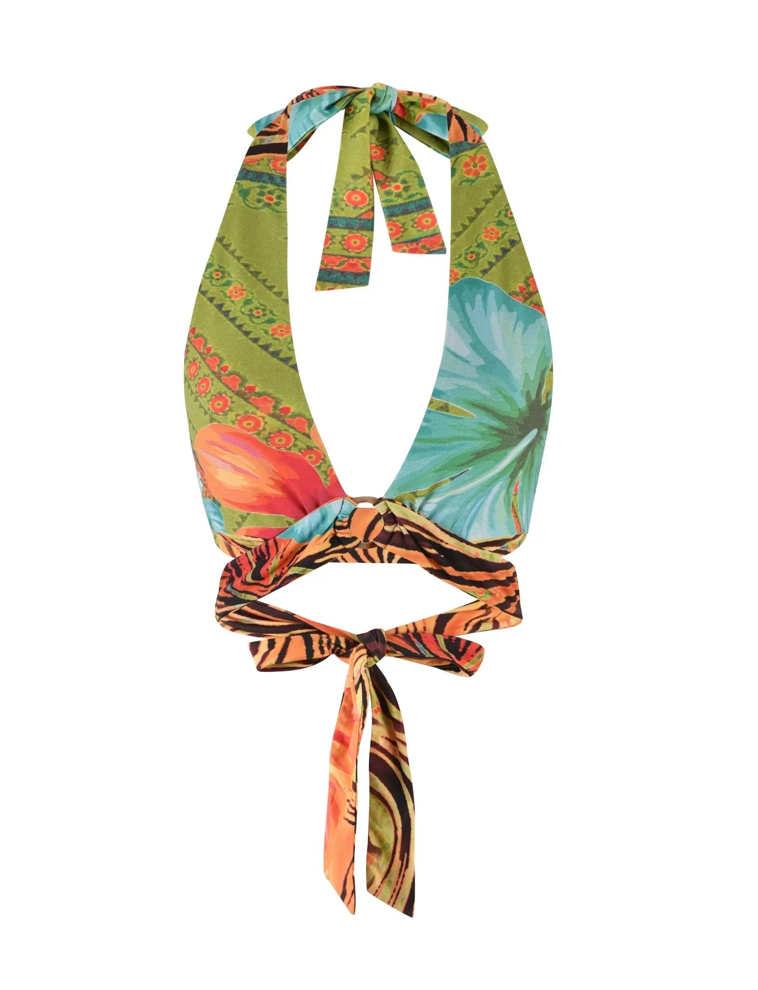 RAYLEE TOP MULTI FLORAL TROPICAL FLORAL