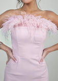 Forever Yours Feather Gown Pink