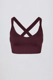 Super Sculpt Seamless Crossback Sports Bra in Burgundy