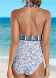 Athens One Piece Swimsuit Lotus Flowers