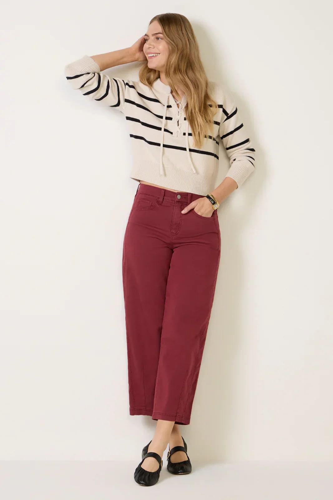 Lace Up Sweater