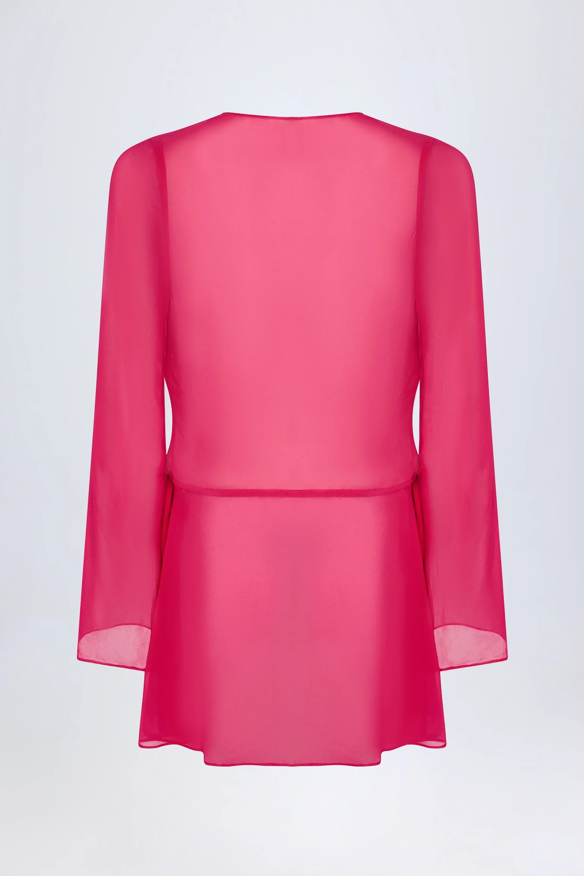 Cowl Neck Mini Dress in Fuchsia Pink