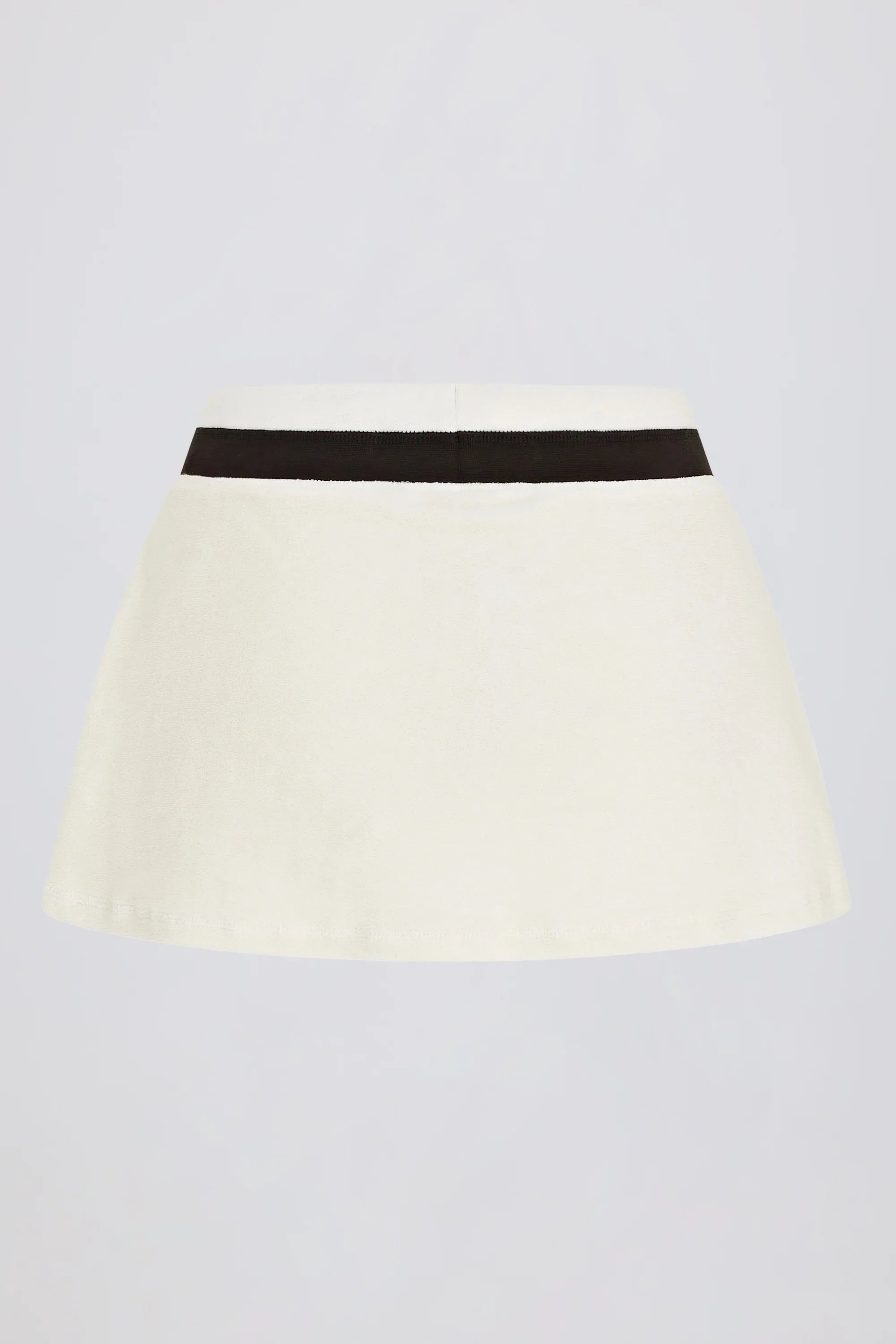 Terry Towelling Mid Rise Skort in Ivory