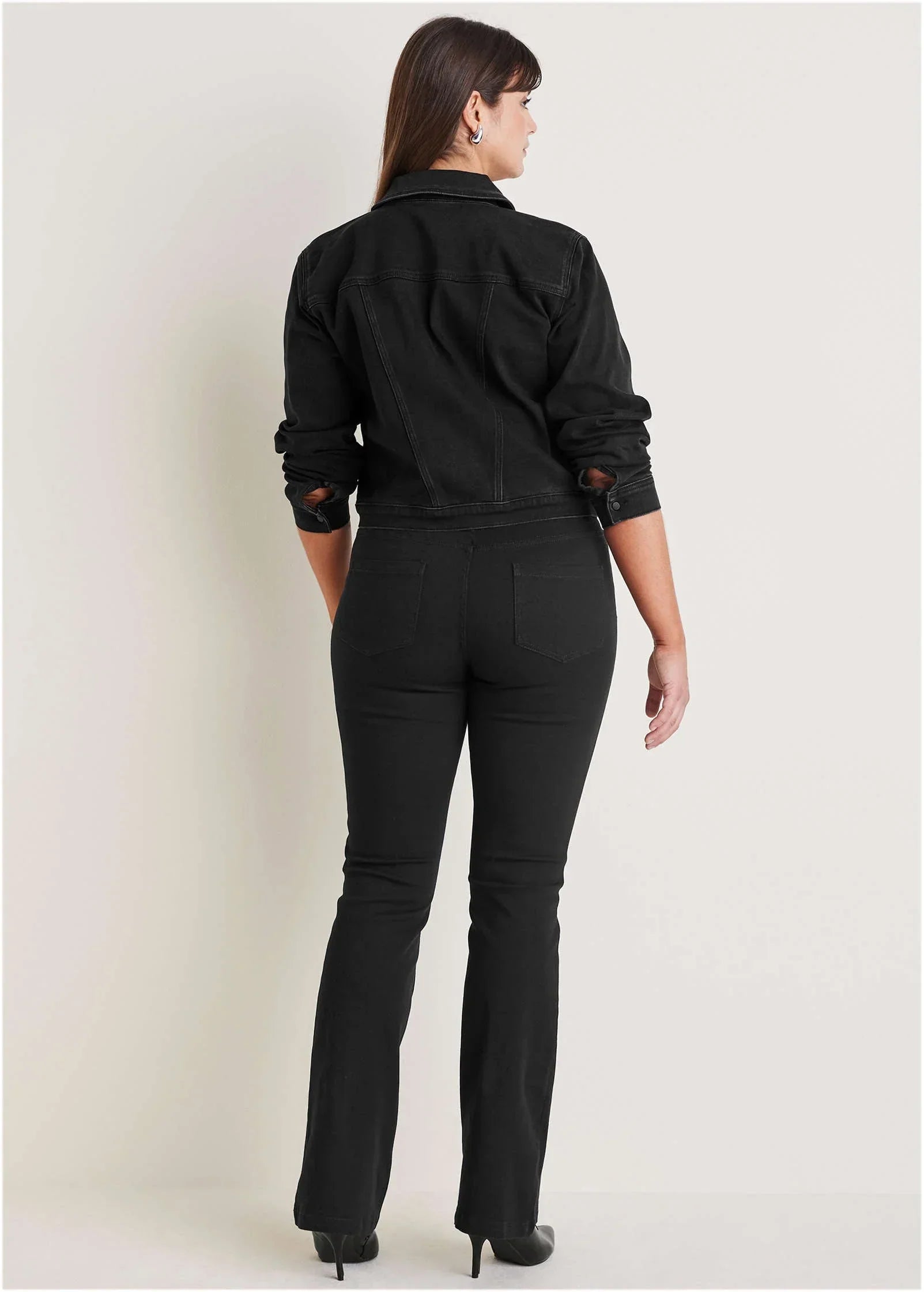 Denim Cargo Jacket Black Wash