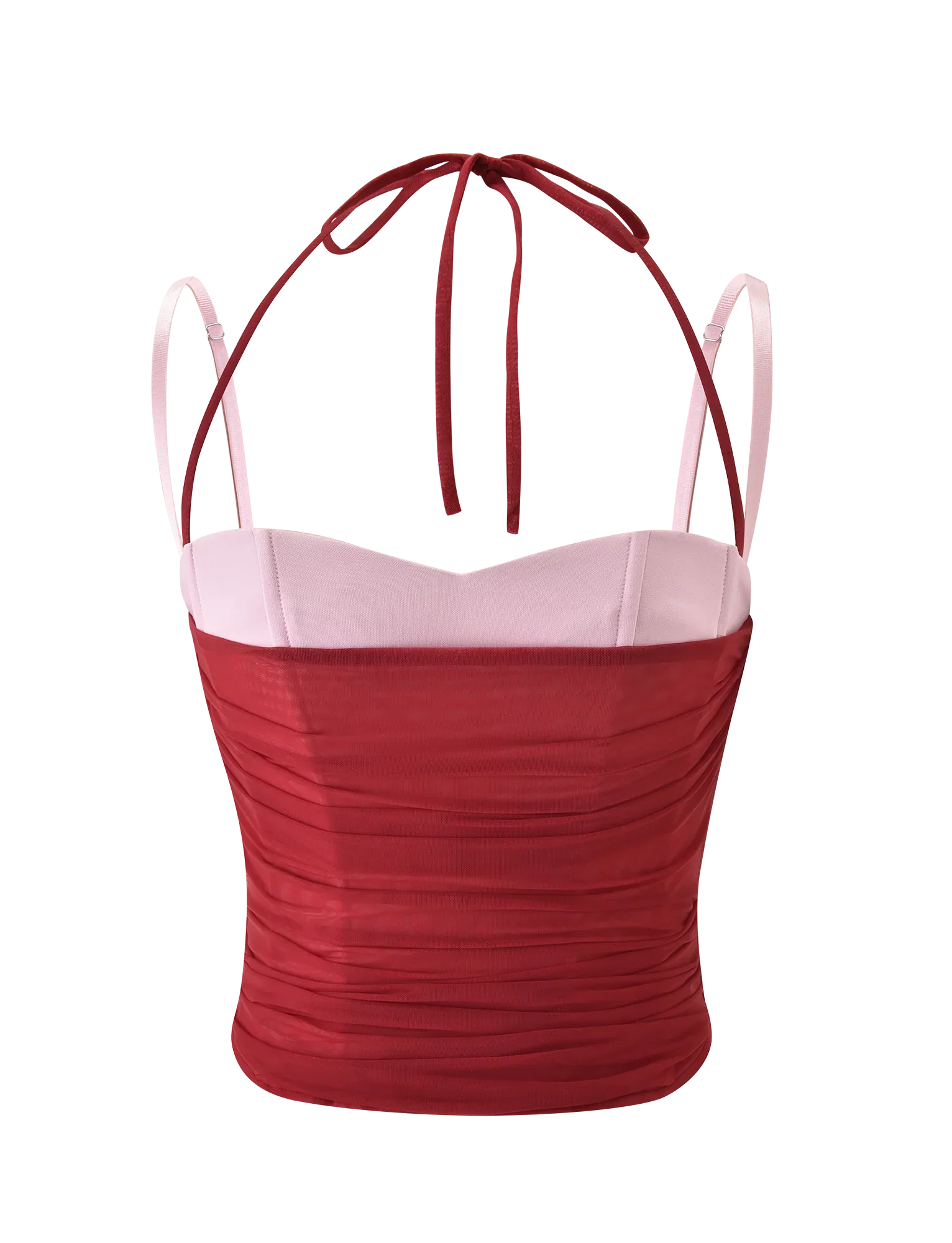 CALINE RUCHED CORSET RED