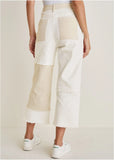 Patchwork Wide Leg Jean Whisper White Turtledove Combo