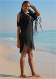 Ring Front Dolman Cover Up Black Beauty