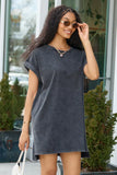 River Black Acid Wash T Shirt Dress