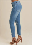 Triangle Hem Jeans Medium Wash