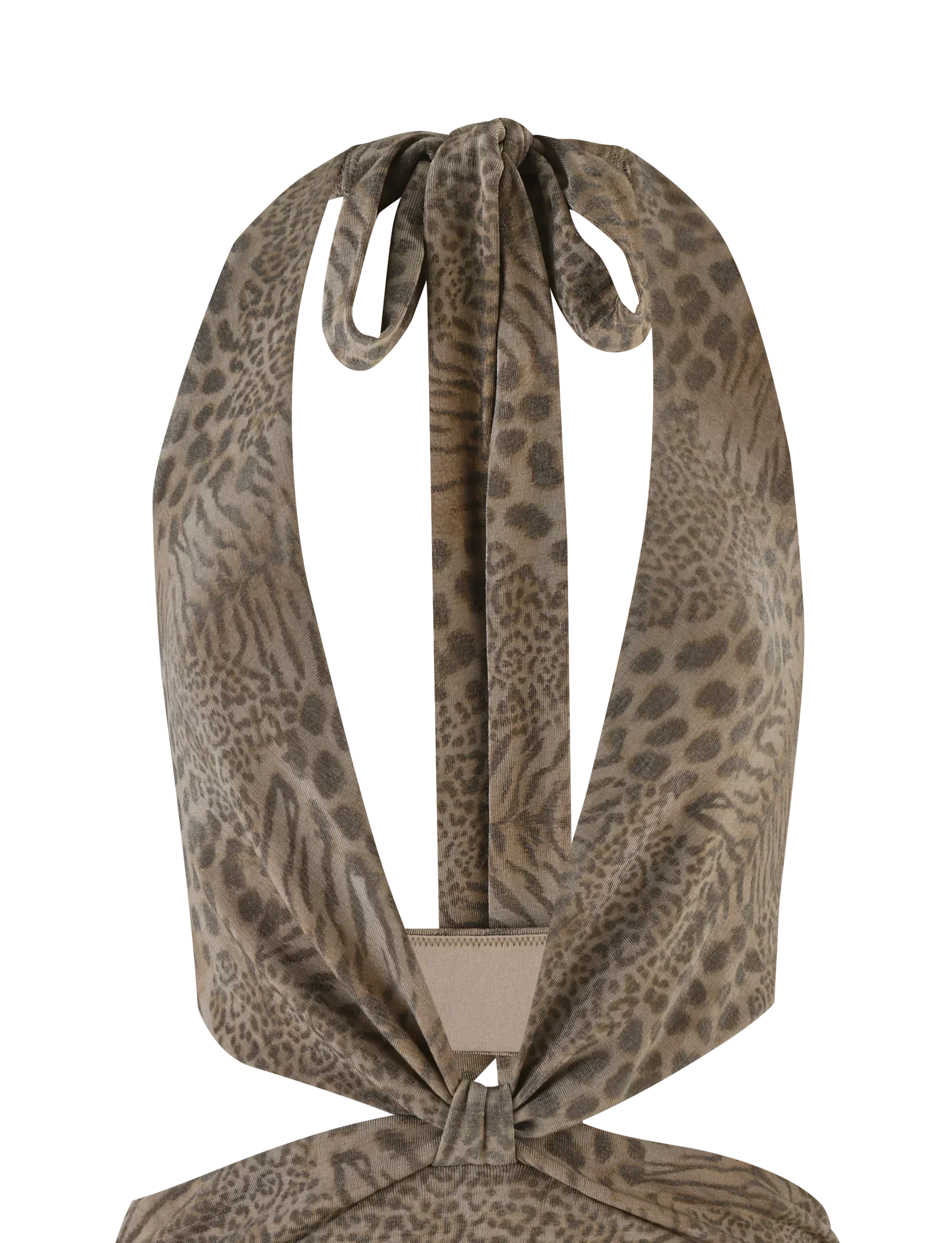 EVANGELINE MINI DRESS NEUTRAL TIGER