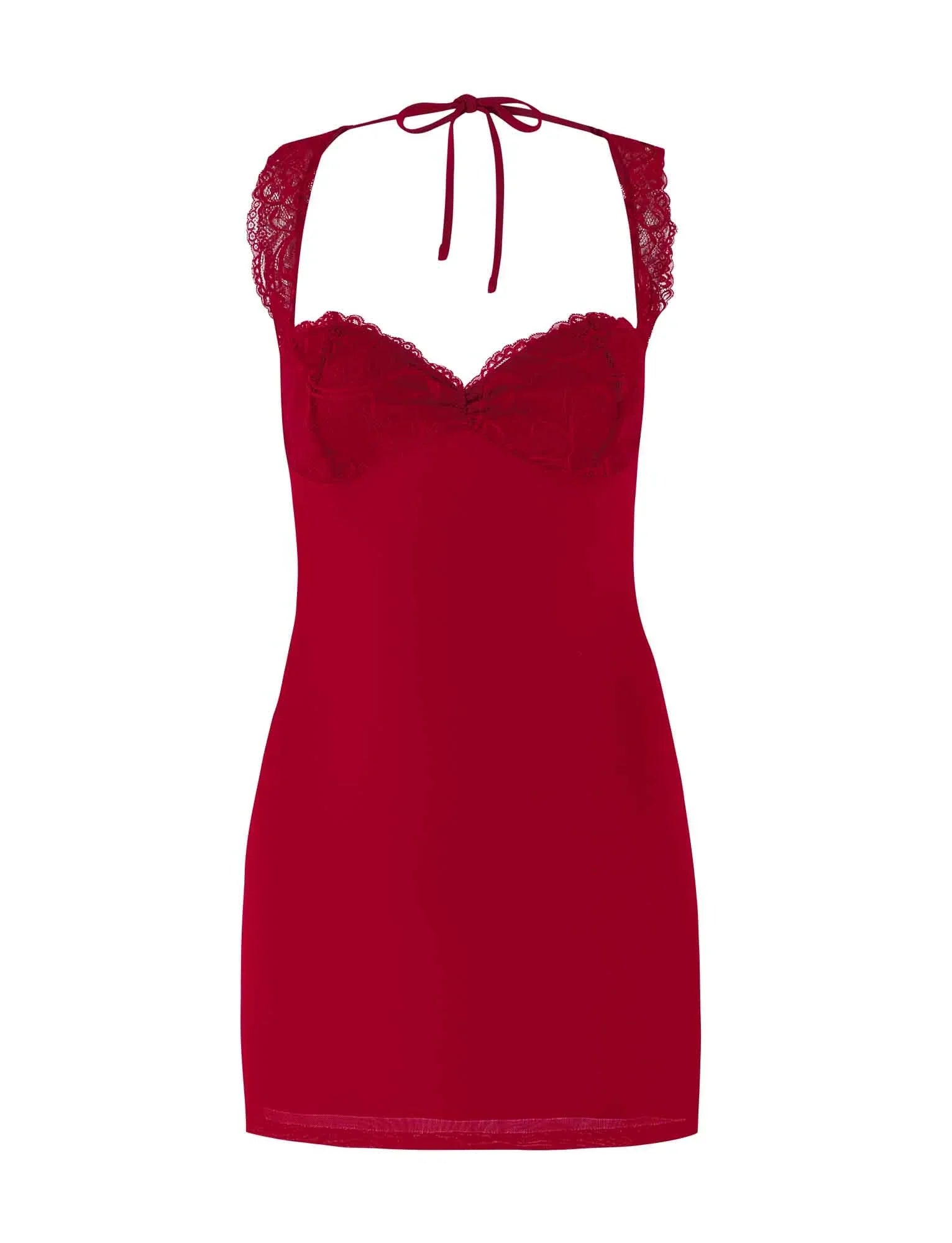 NYOMI MINI DRESS RED RED