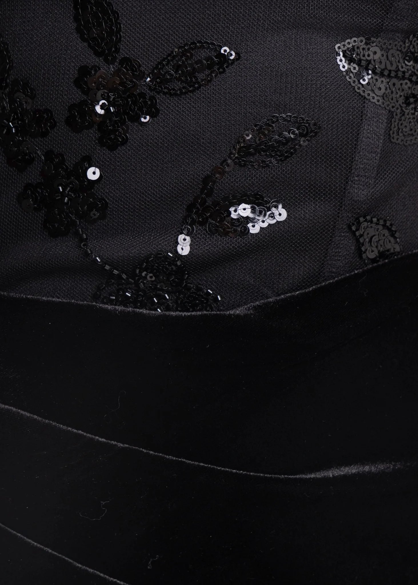 Dark Temptation Velvet Drape Mini Dress Black