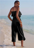 Strapless Jumpsuit Cover Up Black Beauty