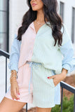 Marlow Multi Stripe Button Up Top
