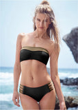 Color Block Bandeau Top Black Sahara