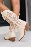 Amaya Beige Cowboy Boot
