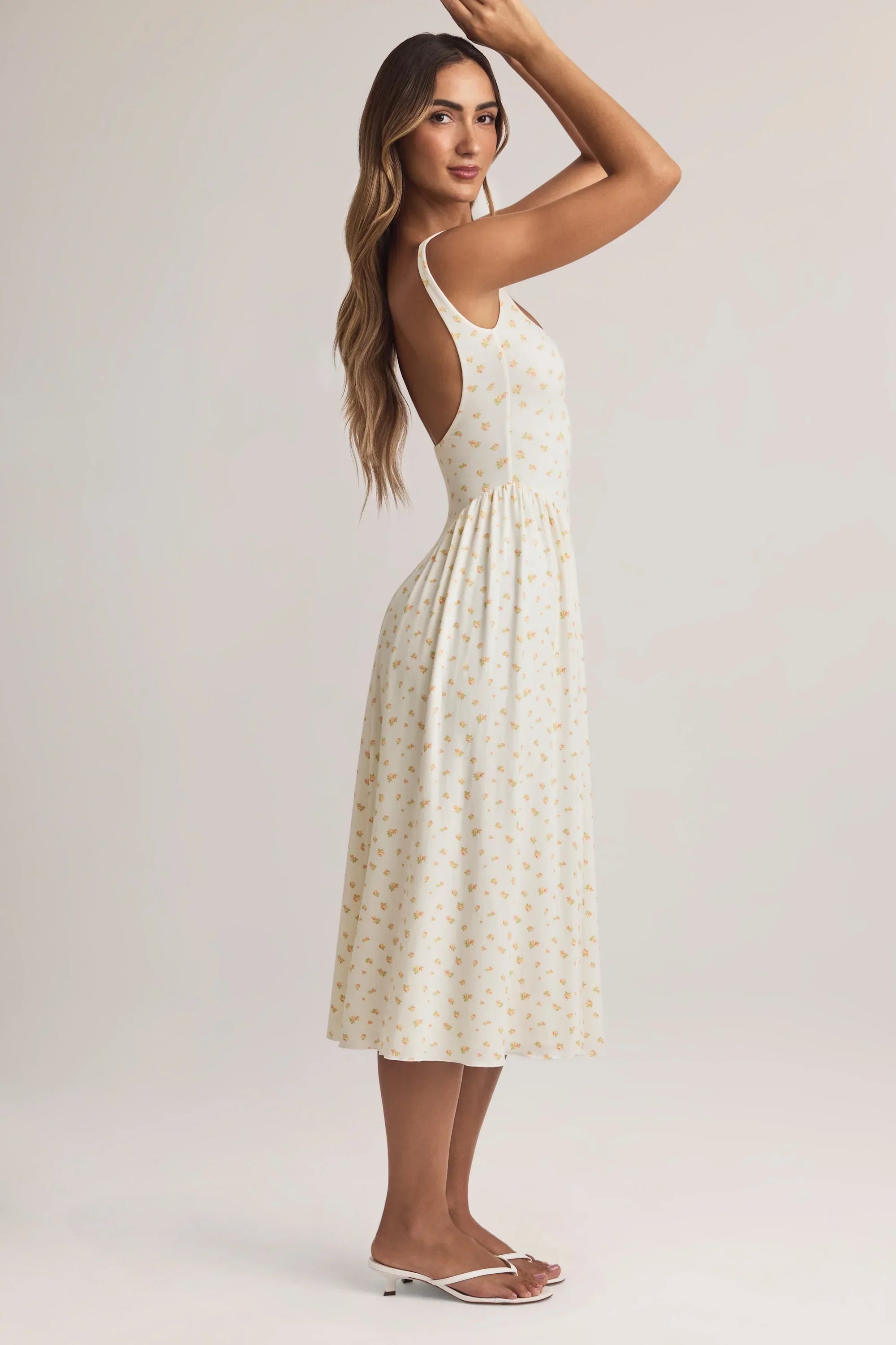 Modal A Line Midaxi Dress in Floral Print