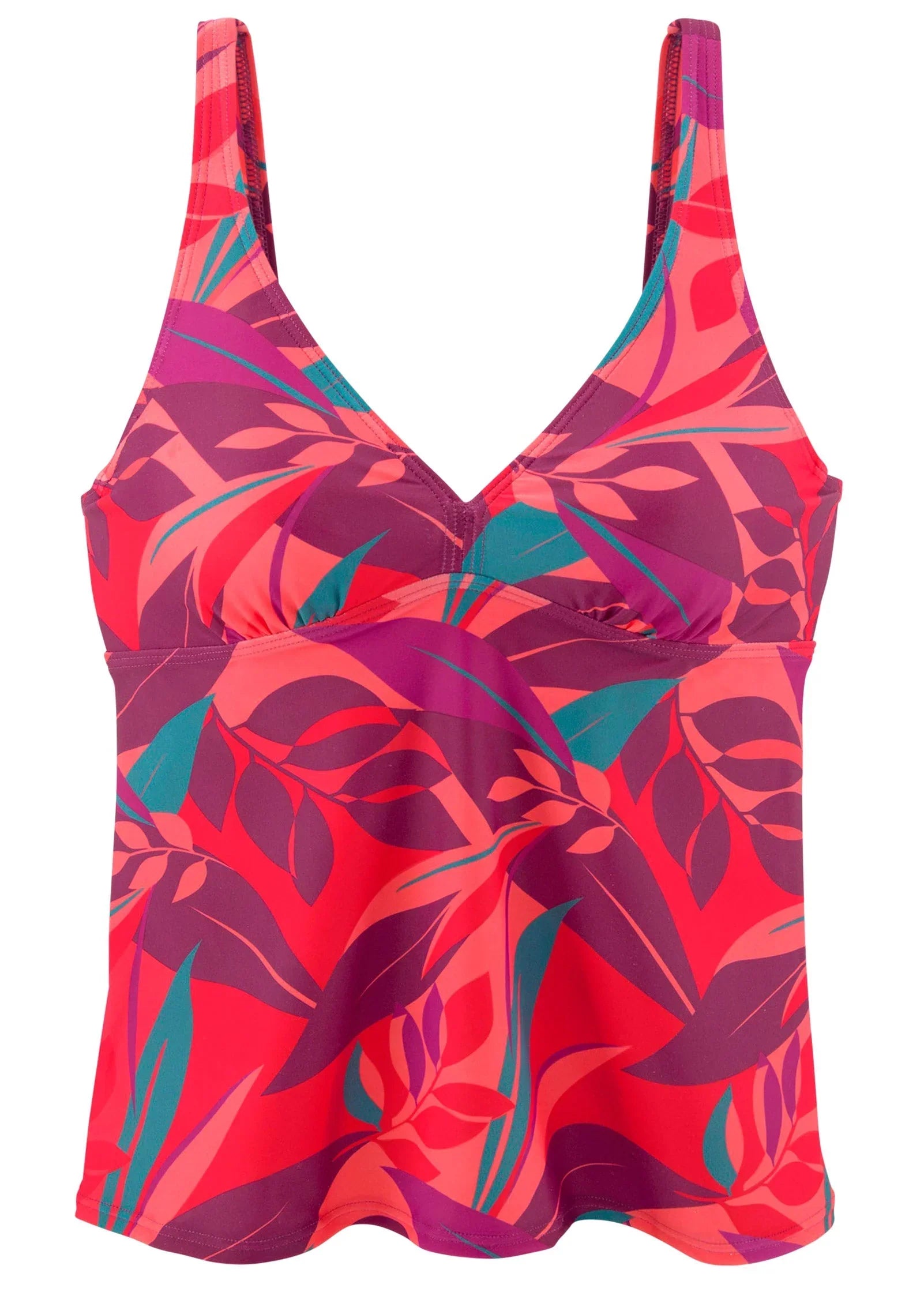 Triangle Halter Tankini Top Bright Floral