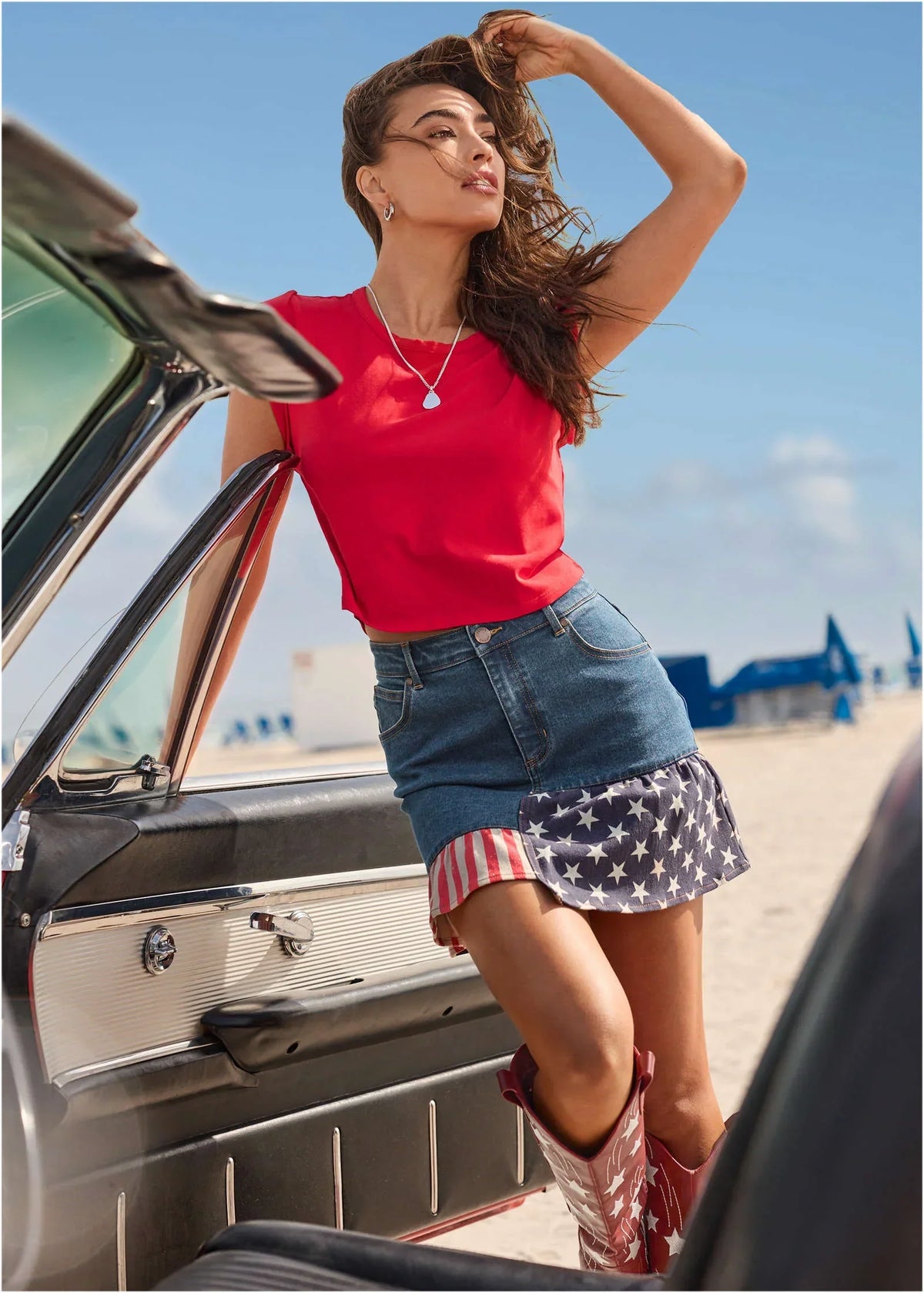All American Denim Skirt Medium Wash