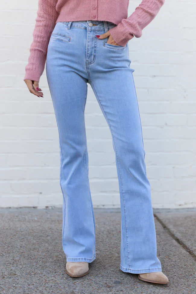 My Favorite Light Wash Bootcut Jeans