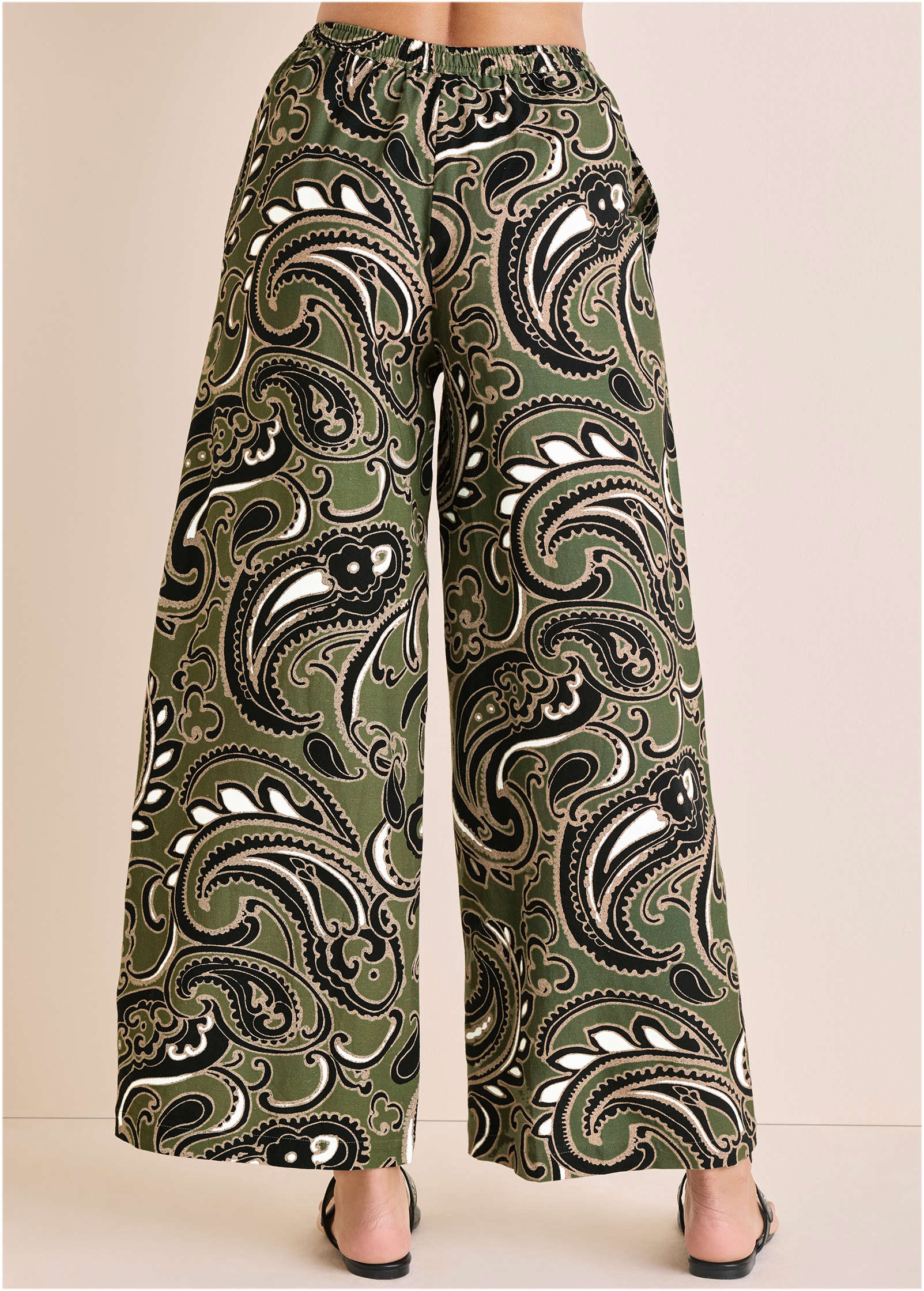 Linen Wide Leg Pant Large Splendid Paisley